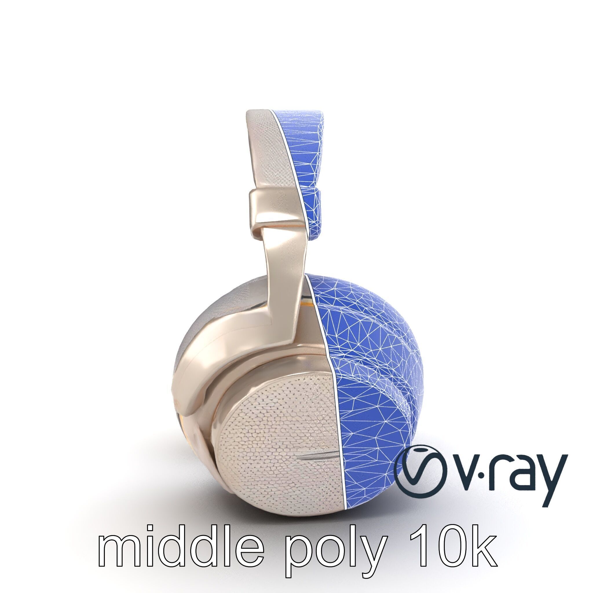 Futuristic Wireless Headphones with LED Accents model pack Low-poly 3D model_17