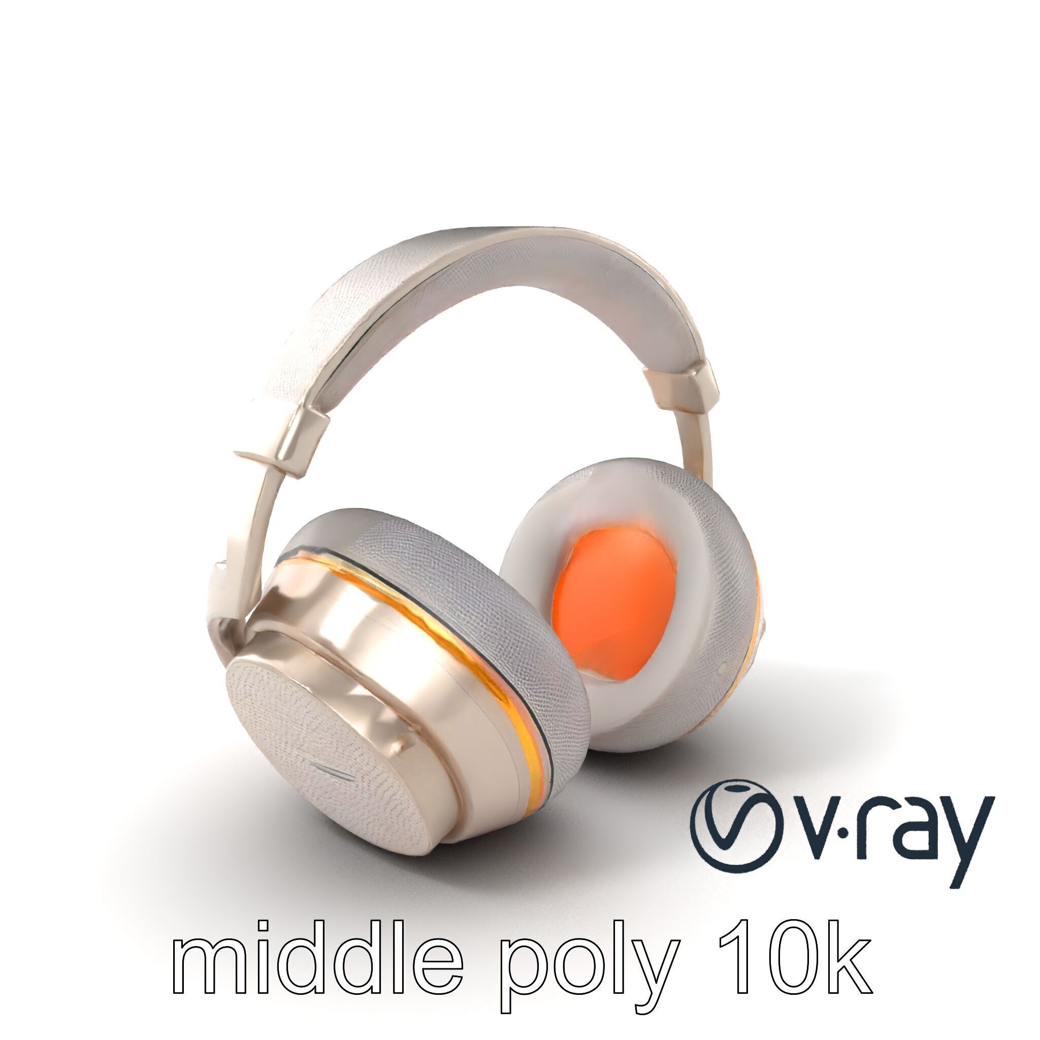 Futuristic Wireless Headphones with LED Accents model pack Low-poly 3D model_3