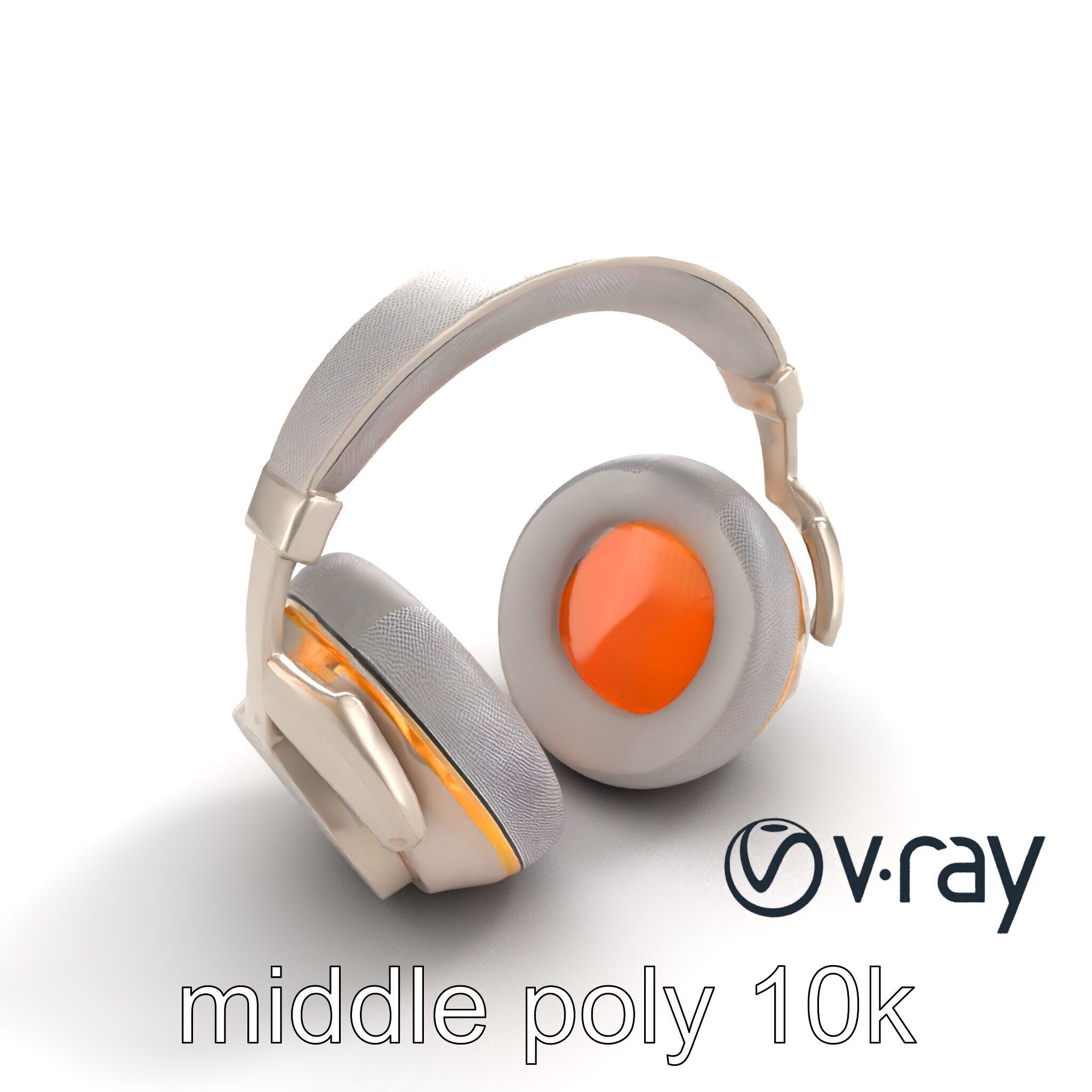 Futuristic Wireless Headphones with LED Accents model pack Low-poly 3D model_9