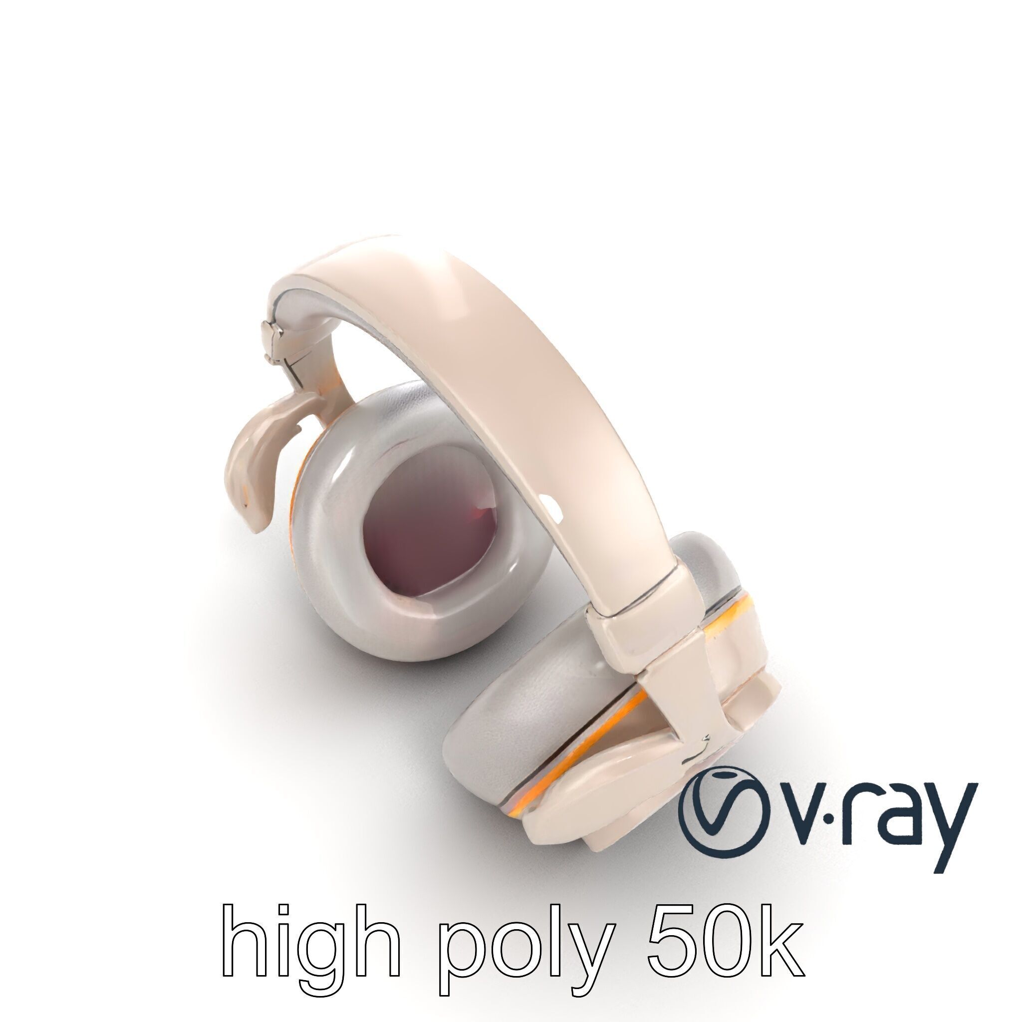 Futuristic Wireless Headphones with LED Accents model pack Low-poly 3D model_22