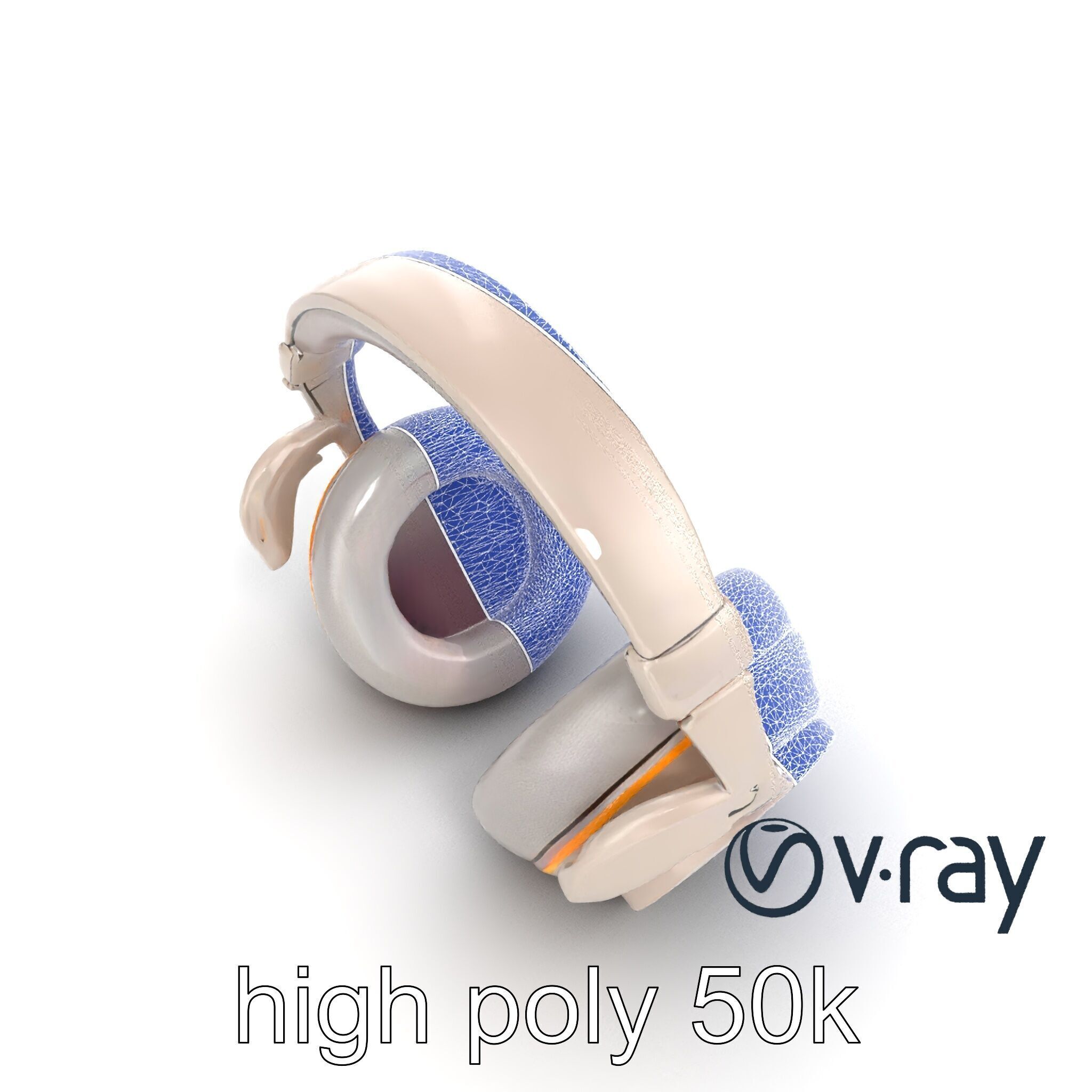 Futuristic Wireless Headphones with LED Accents model pack Low-poly 3D model_19