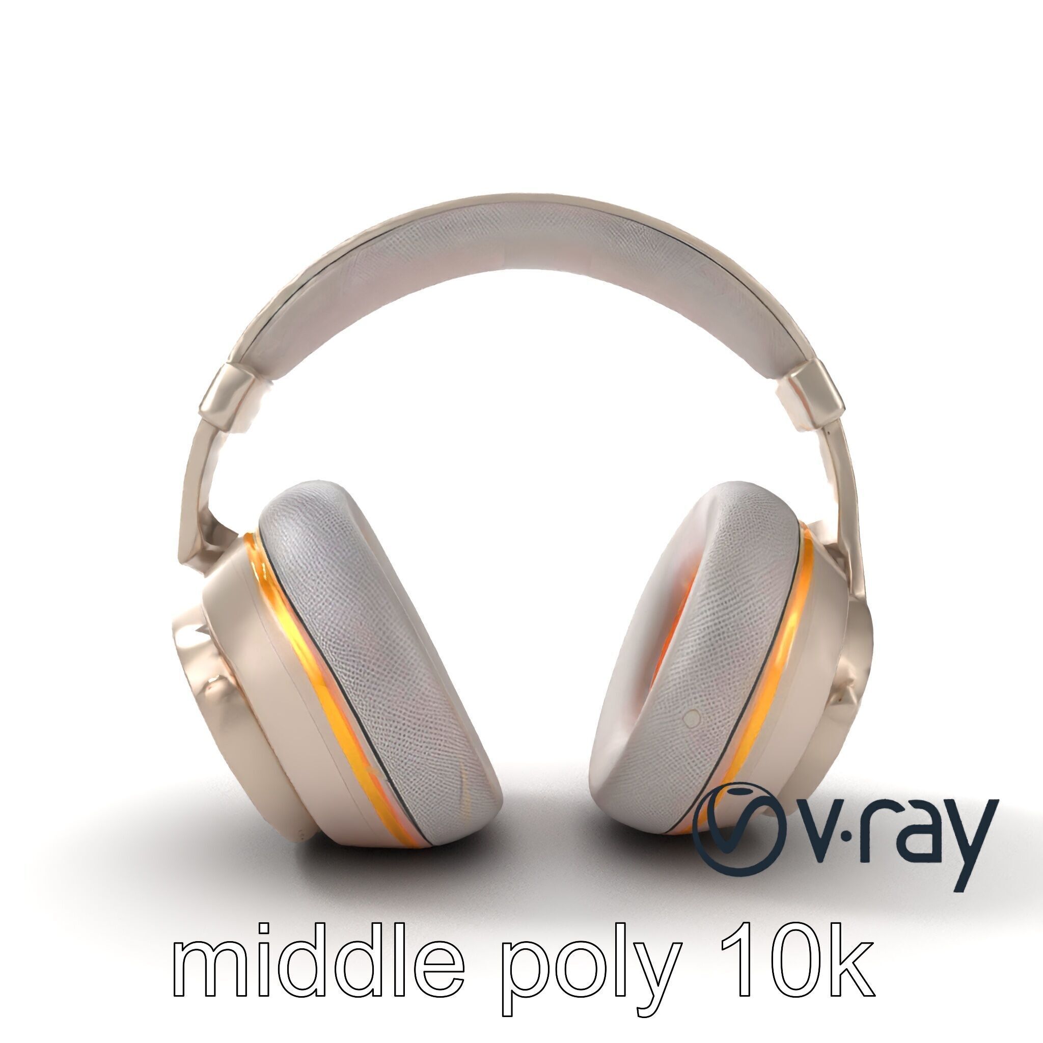 Futuristic Wireless Headphones with LED Accents model pack Low-poly 3D model_12