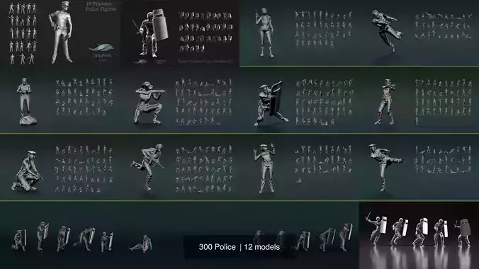 300 Police  3D Model Collection