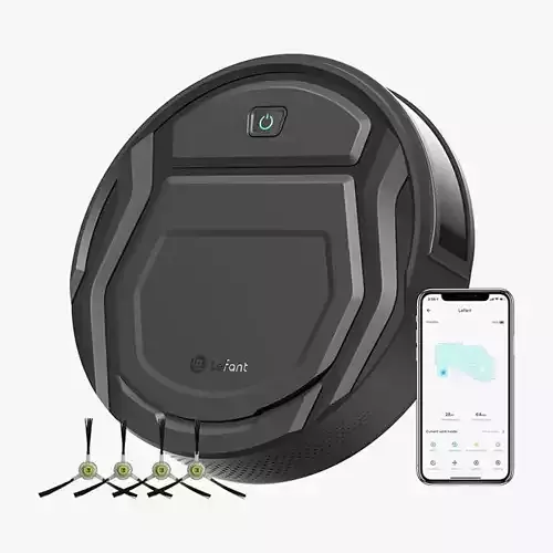 Furious robot vacuum cleaner with 2200PA Powerful suction power Low-poly 3D model