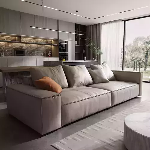 Industrial Living Interior scene