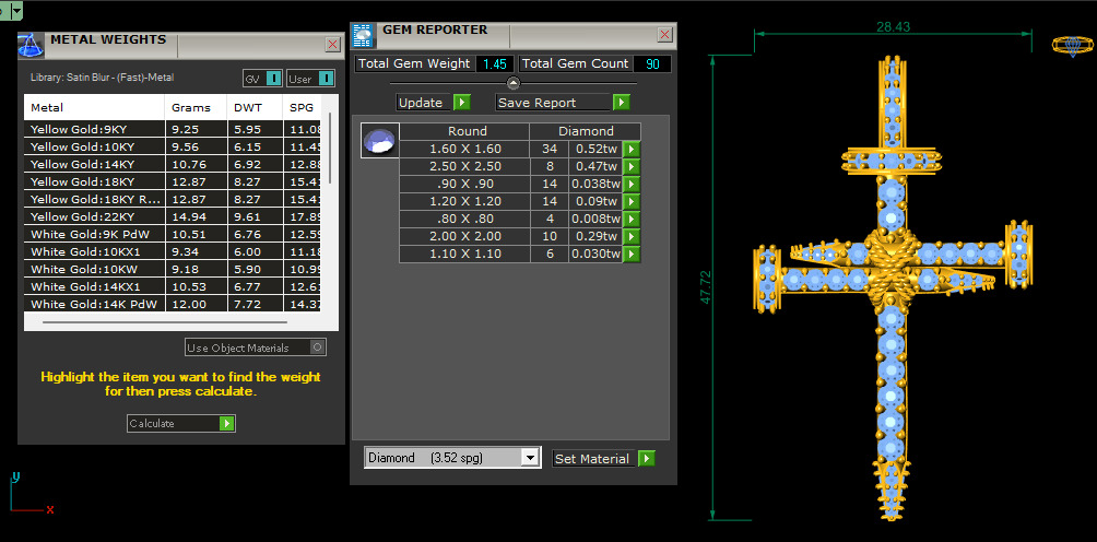 Luxury Nail Cross Pendant - 3D CAD Model 3D print model_5