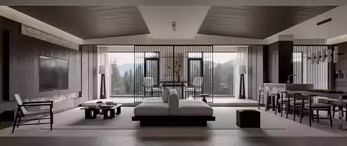 Apartment interior scenes       3D model