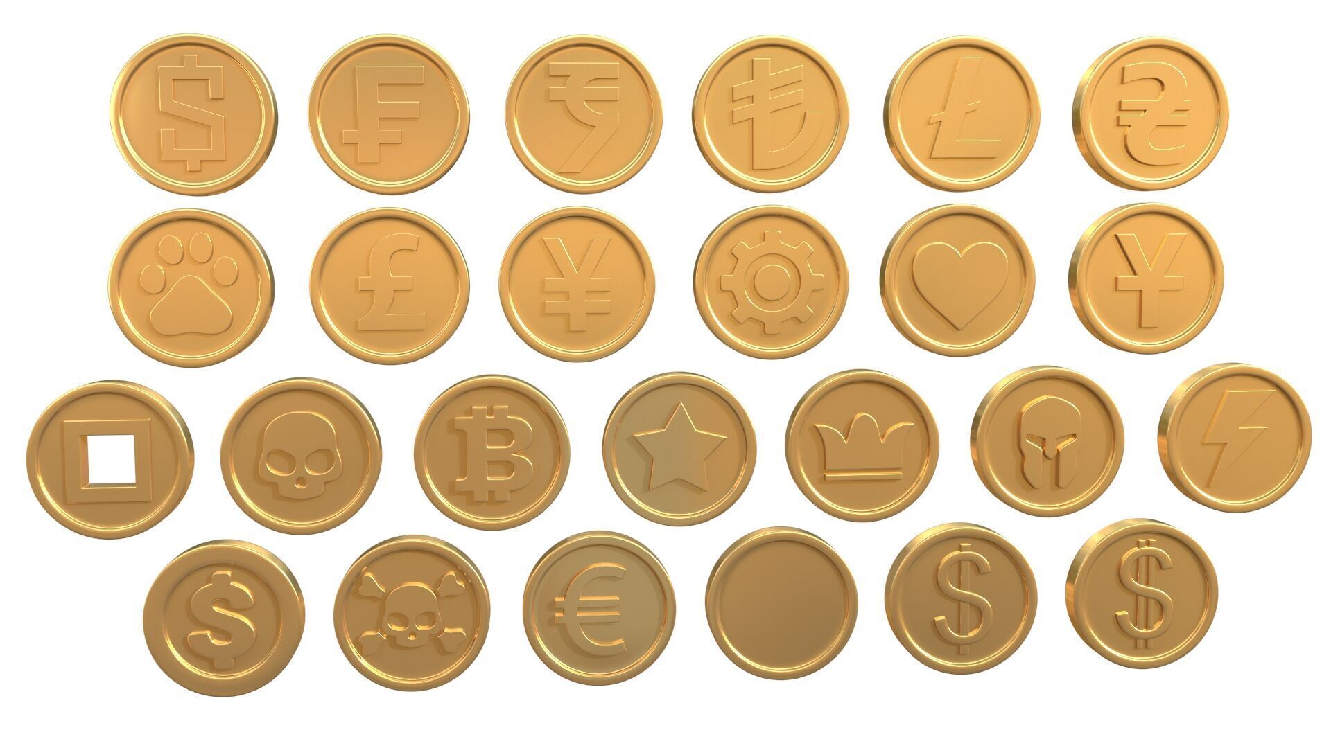 Coins 3D model_2
