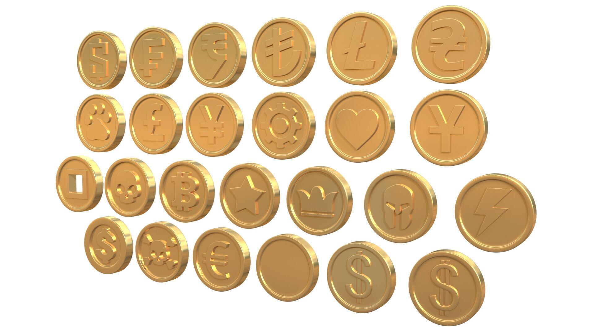 Coins 3D model_3