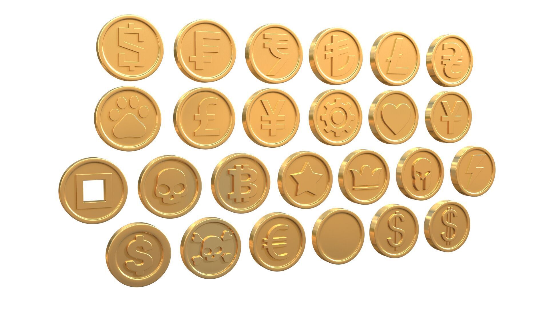 Coins 3D model_1