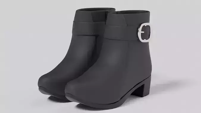 Women Boots 02 Low-poly 3D model