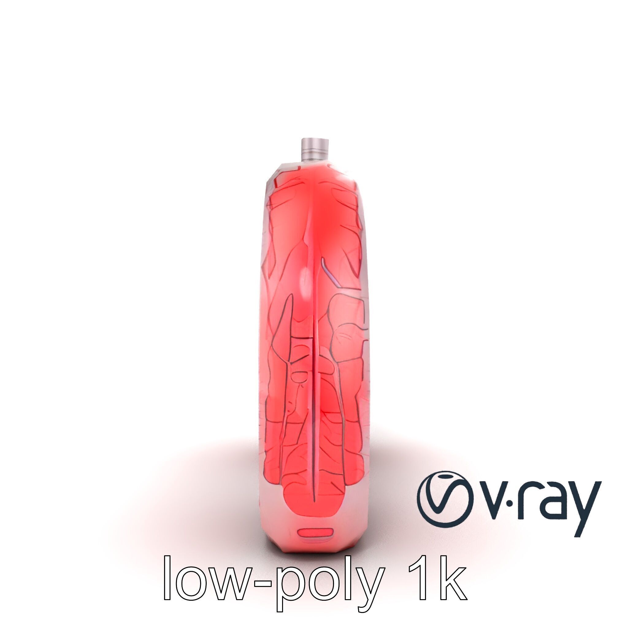 Futuristic Sci-Fi Lungs with Glowing Bronchi model pack Low-poly 3D model_15