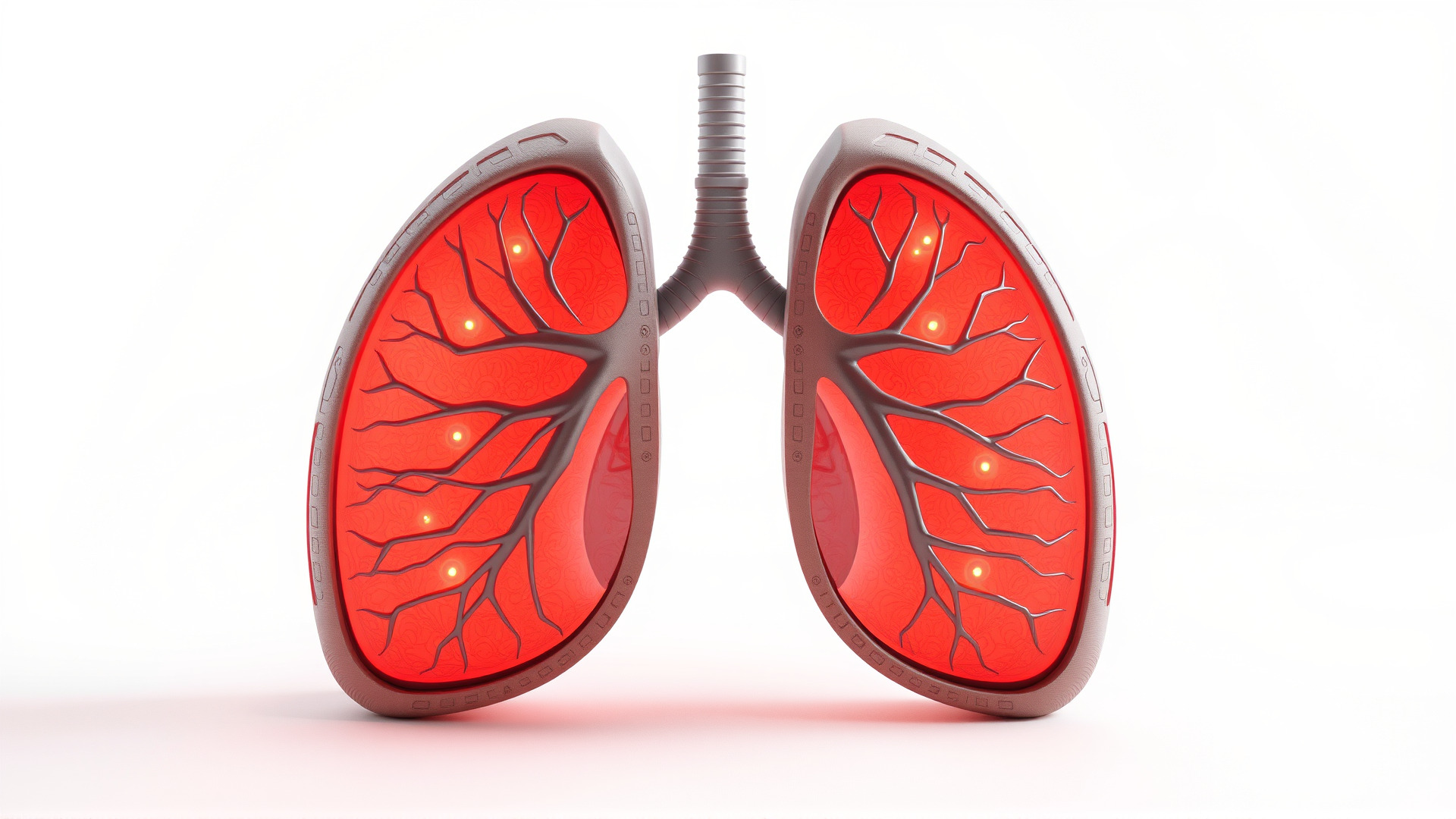 Futuristic Sci-Fi Lungs with Glowing Bronchi model pack Low-poly 3D model_4