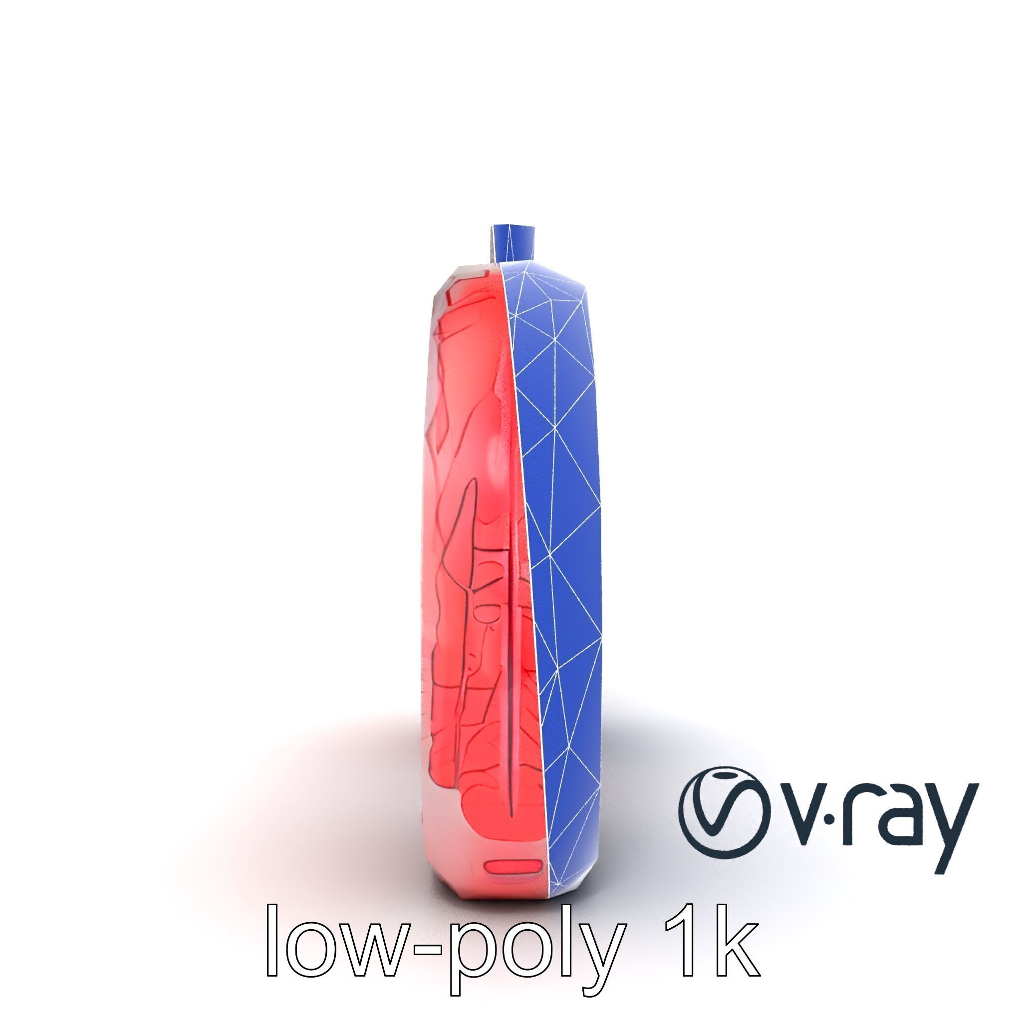 Futuristic Sci-Fi Lungs with Glowing Bronchi model pack Low-poly 3D model_24