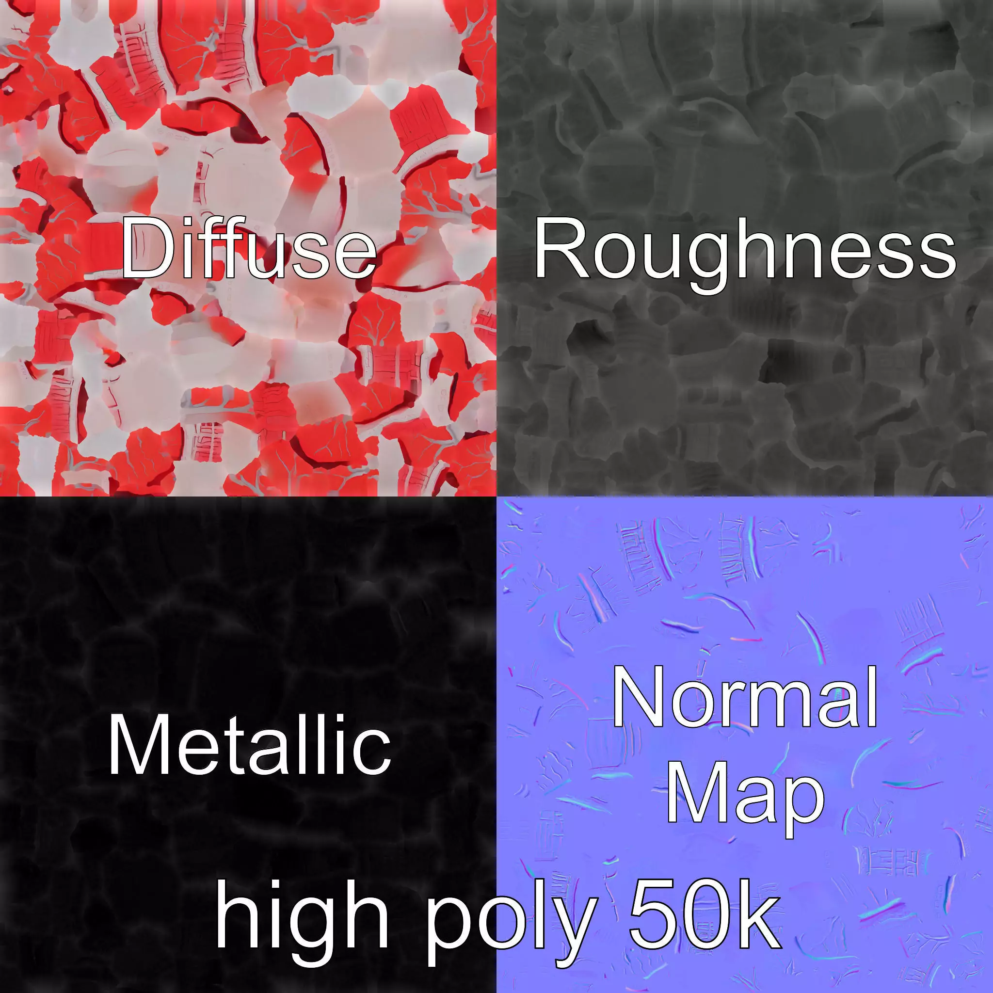 Futuristic Sci-Fi Lungs with Glowing Bronchi model pack Low-poly 3D model_0