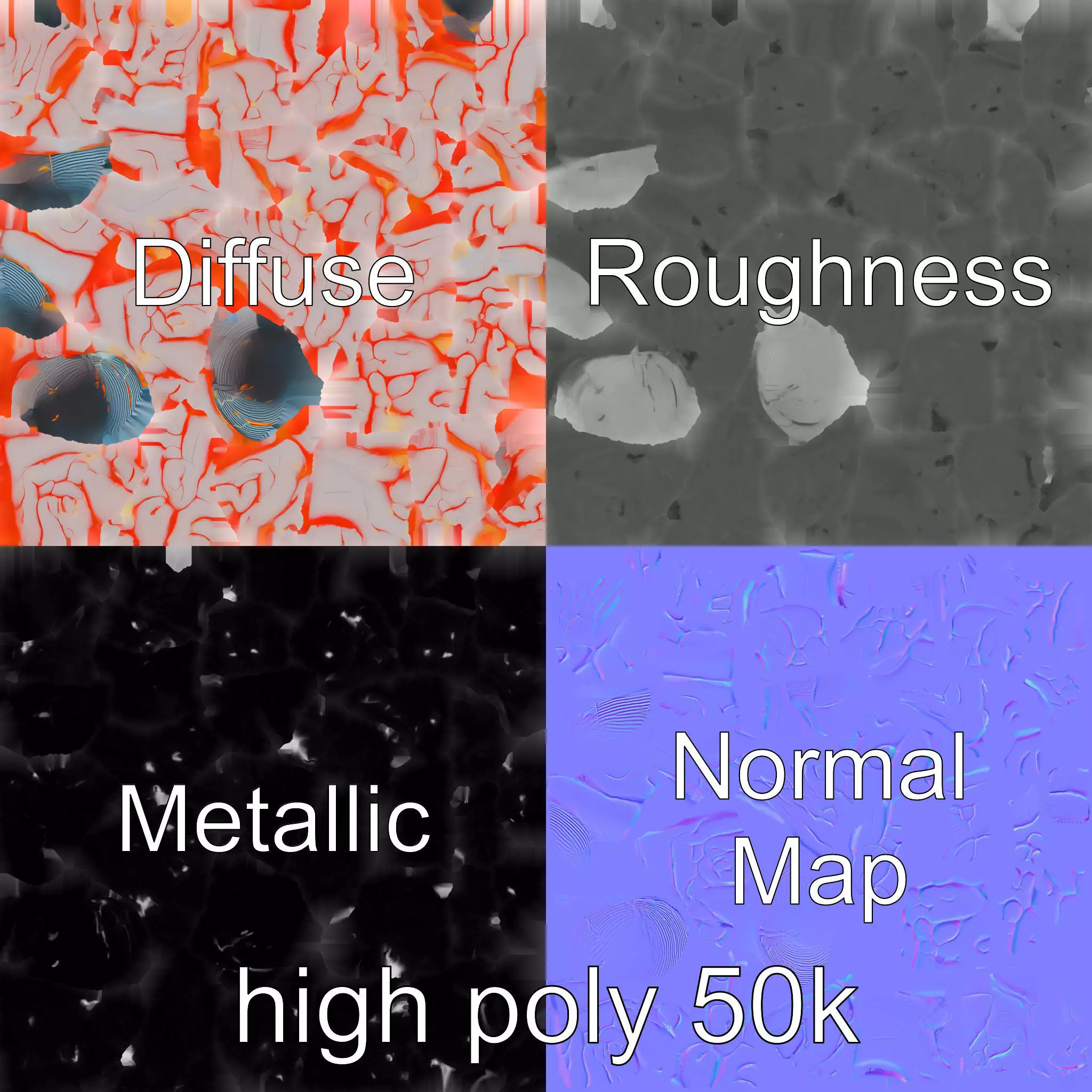 Glowing Stylized Brain Design model pack Low-poly 3D model_0