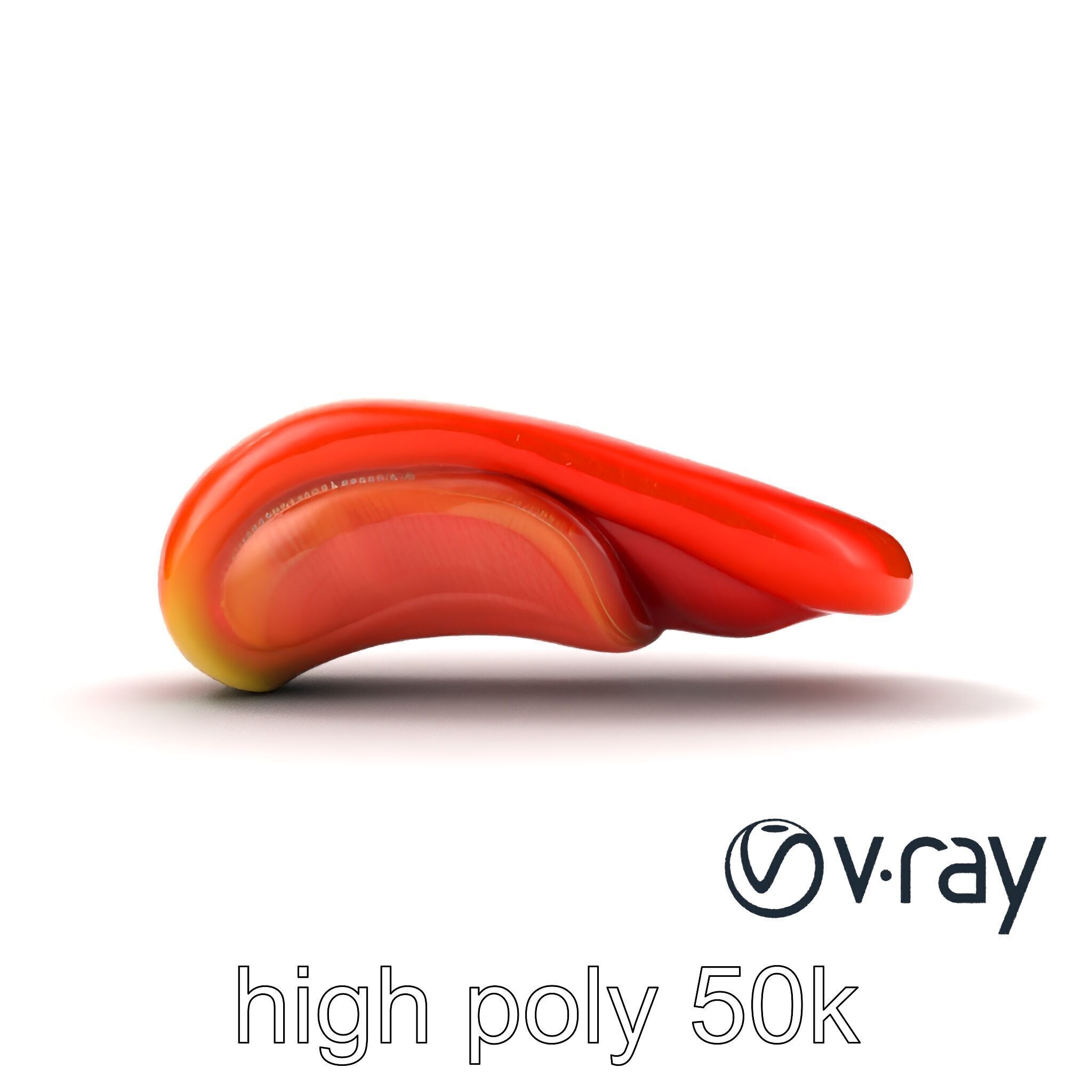 Anatomical Tongue 3D model pack with realistic texture Low-poly 3D model_22