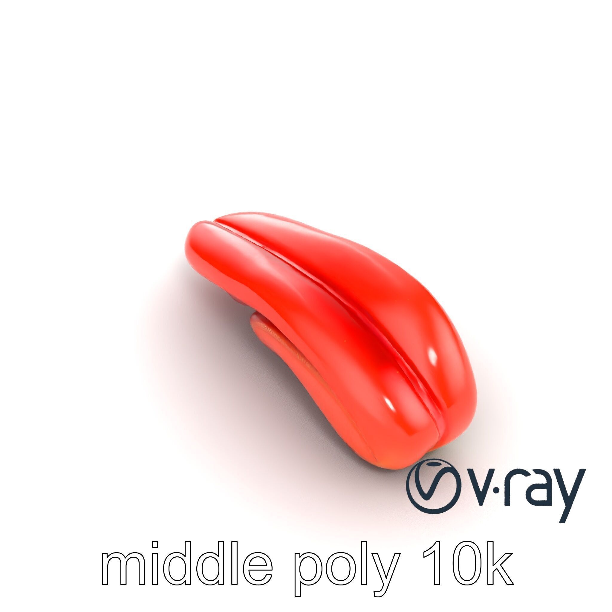 Anatomical Tongue 3D model pack with realistic texture Low-poly 3D model_9