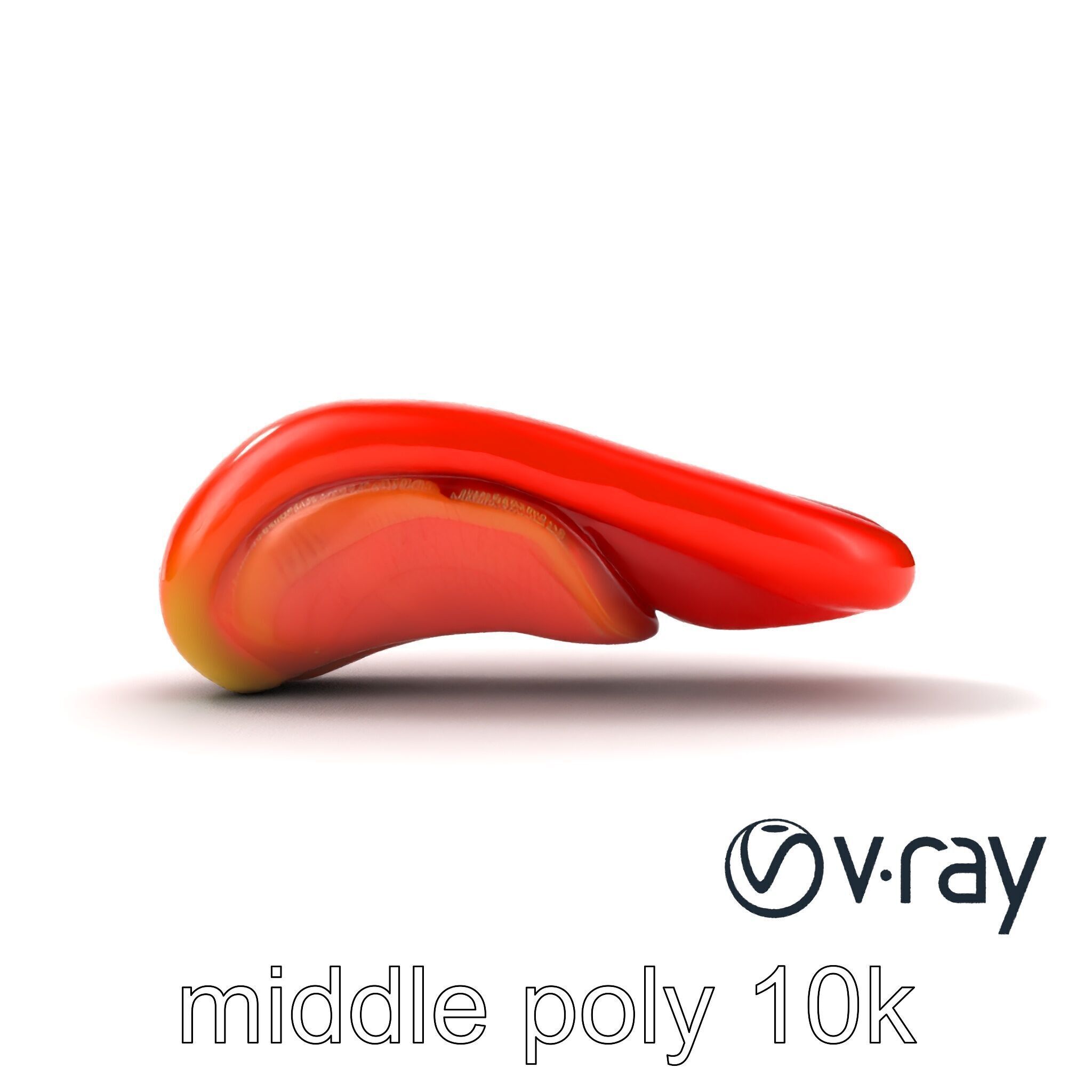 Anatomical Tongue 3D model pack with realistic texture Low-poly 3D model_13