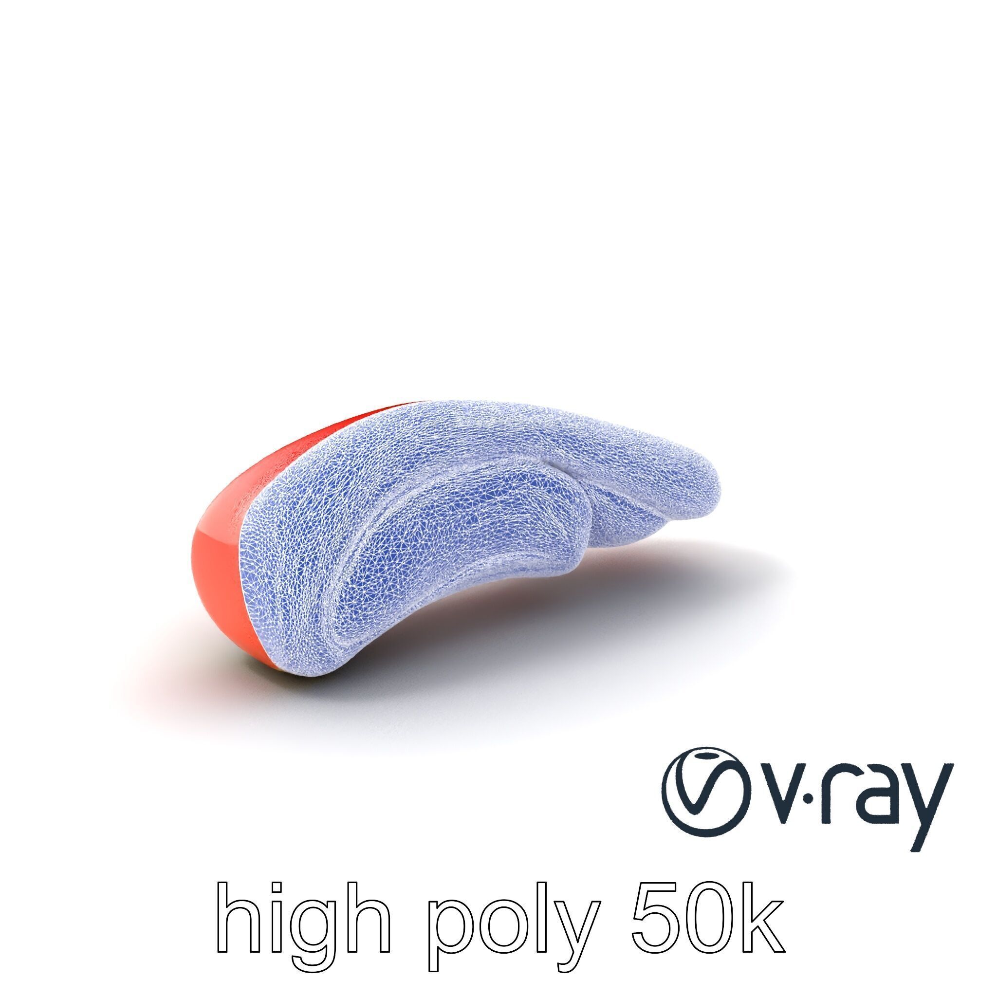 Anatomical Tongue 3D model pack with realistic texture Low-poly 3D model_12