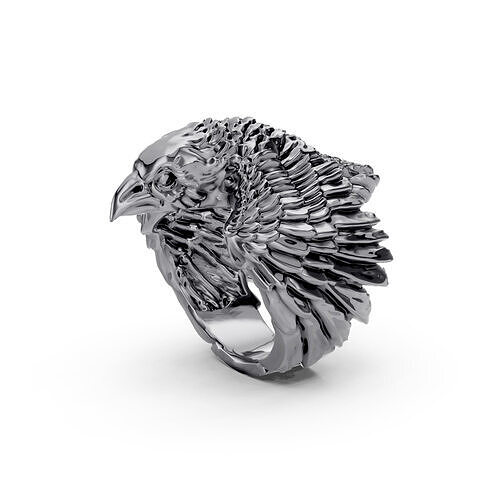 Crow Ring 3D print model