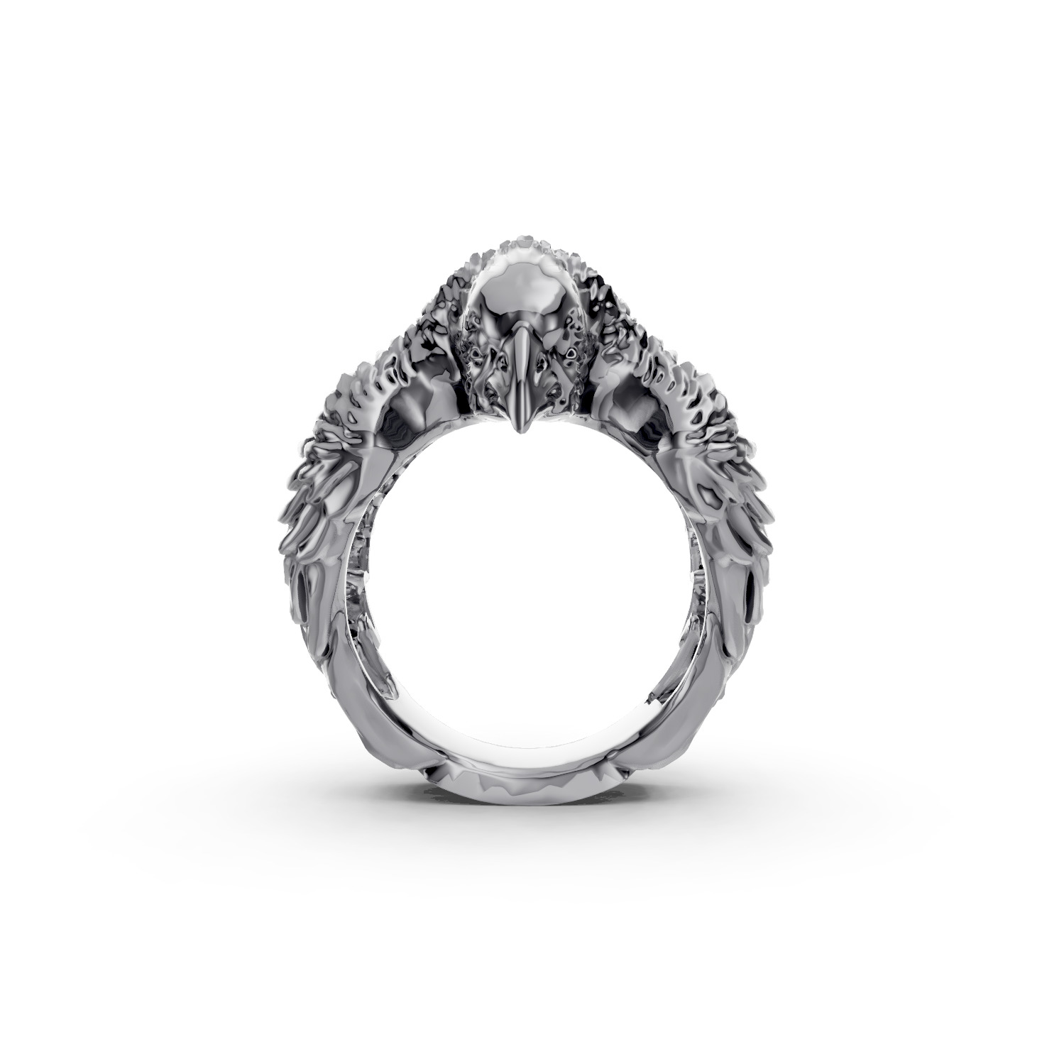 Crow Ring 3D print model_1