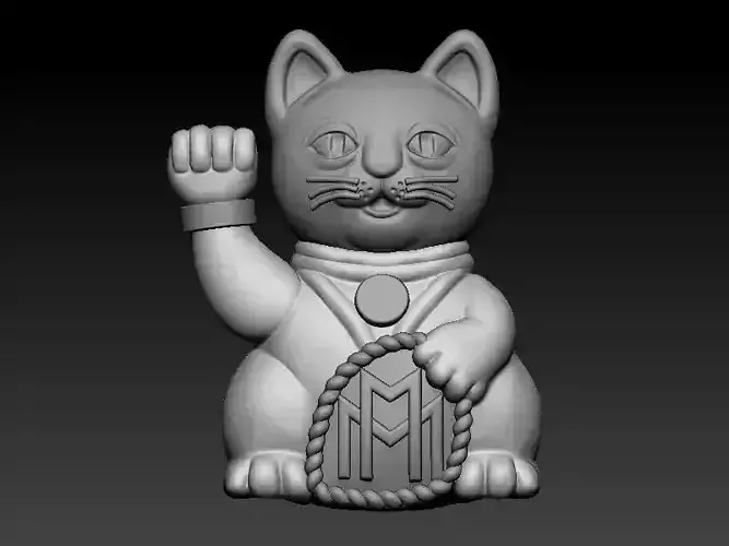Luxury Lucky Cat 3D CAD Design