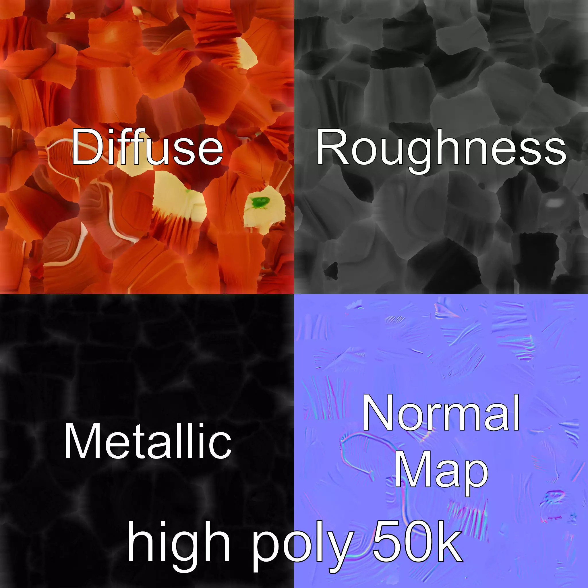 Anatomical Muscle Fiber Structure model pack Low-poly 3D model_0