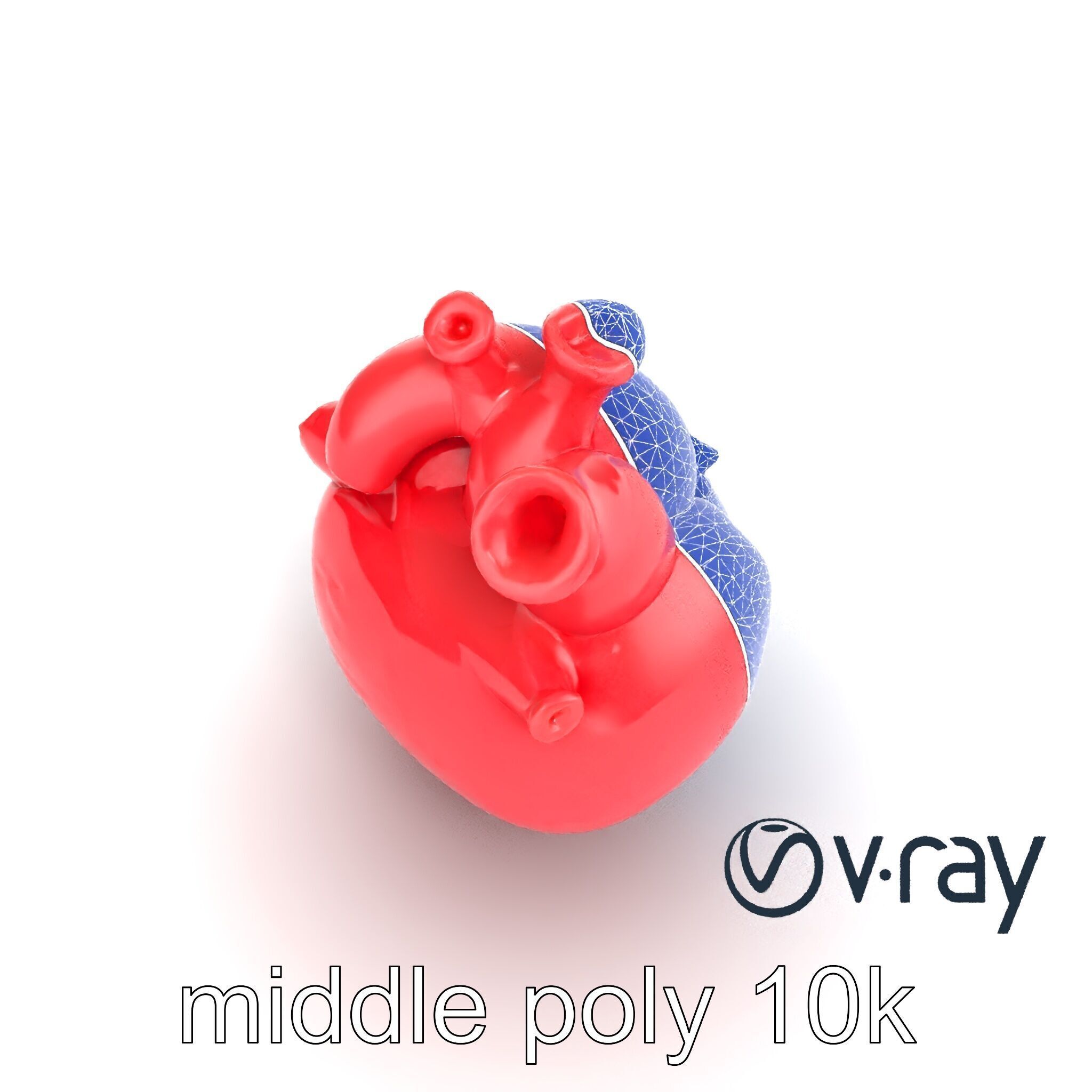 Stylized Glowing Heart Artistic model pack Low-poly 3D model_23