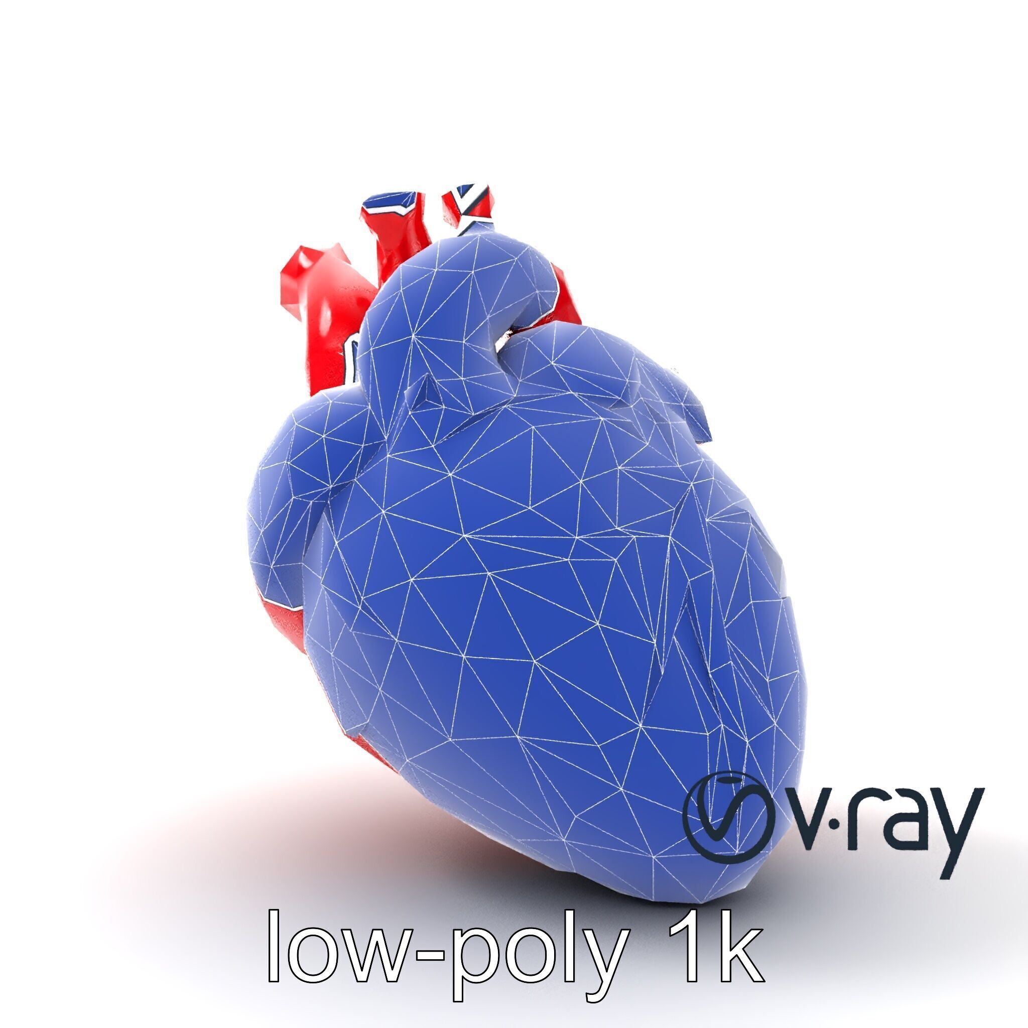 Stylized Glowing Heart Artistic model pack Low-poly 3D model_25