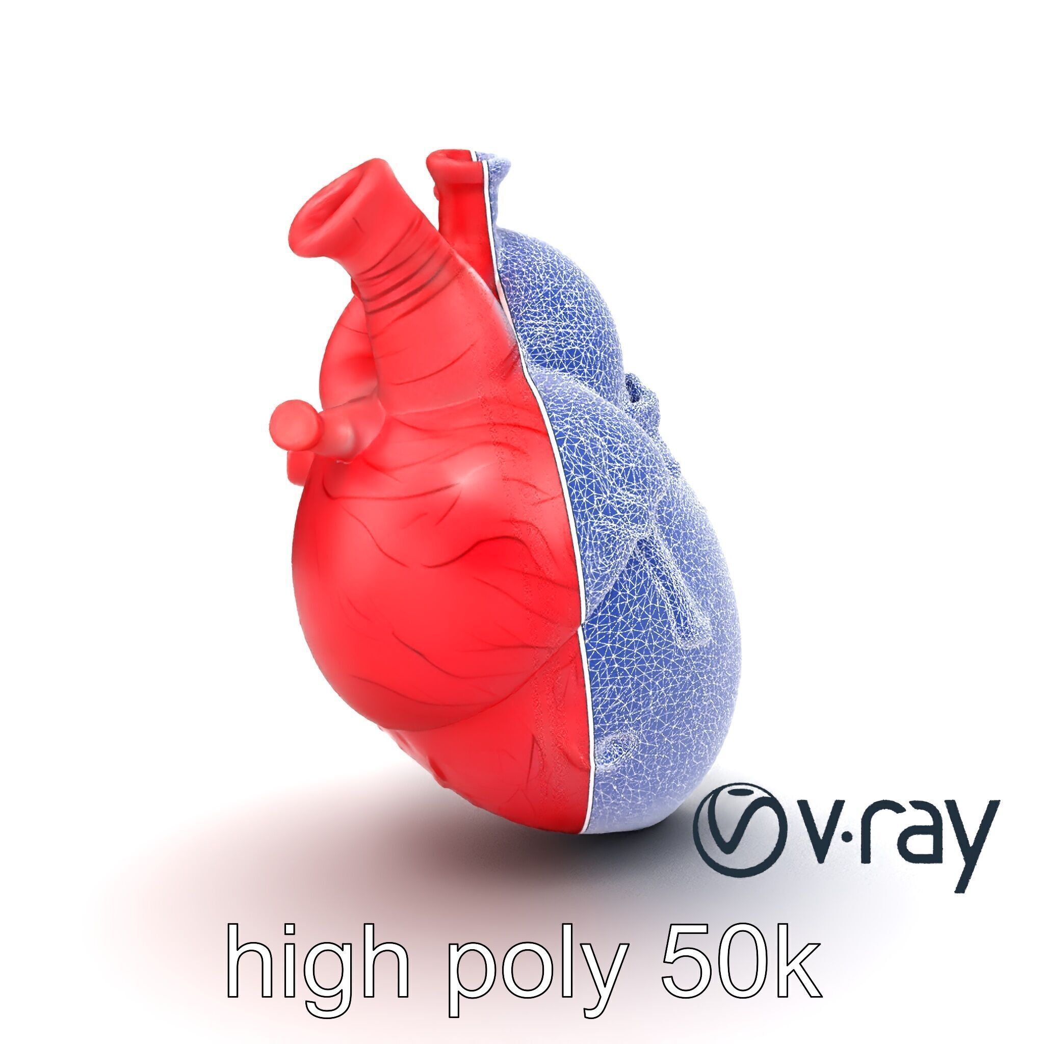 Stylized Glowing Heart Artistic model pack Low-poly 3D model_20