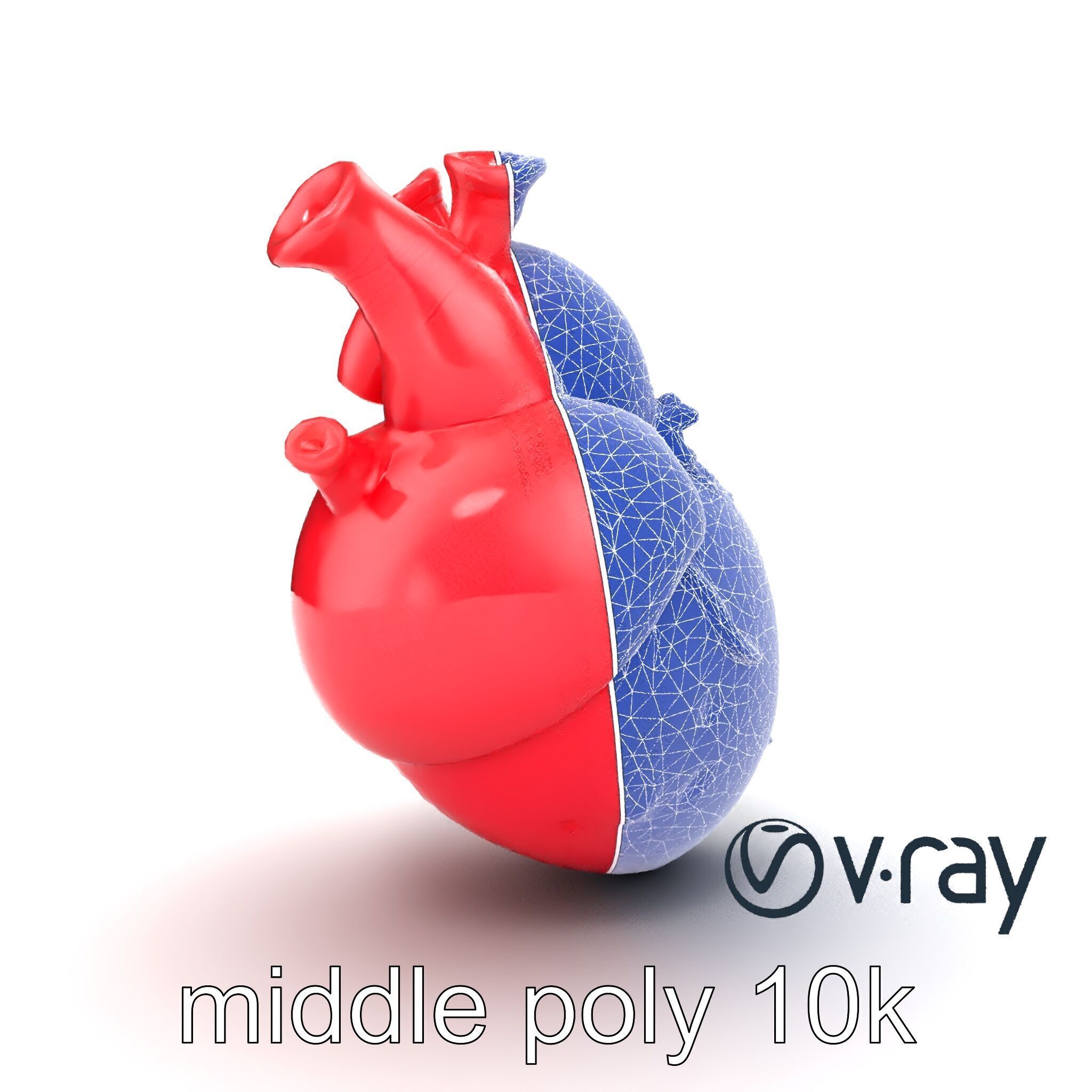 Stylized Glowing Heart Artistic model pack Low-poly 3D model_12
