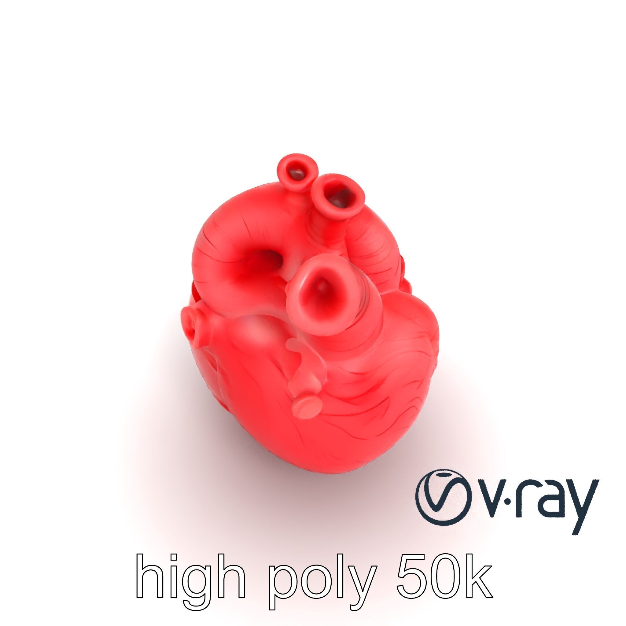 Stylized Glowing Heart Artistic model pack Low-poly 3D model_11