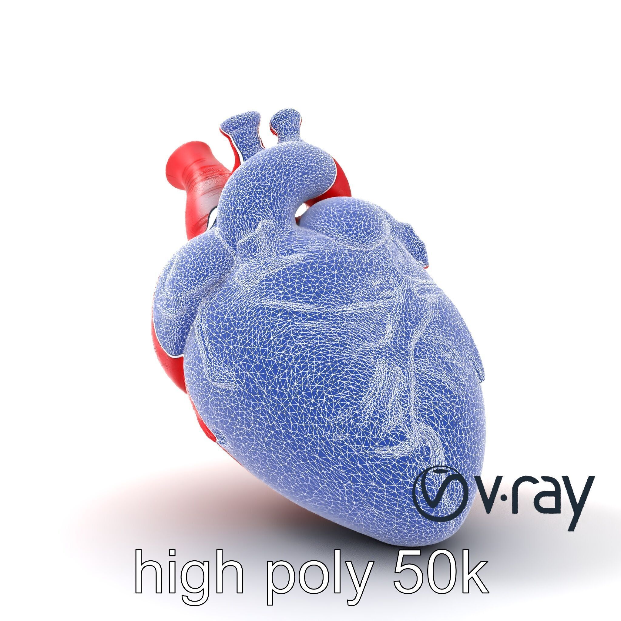 Stylized Glowing Heart Artistic model pack Low-poly 3D model_29