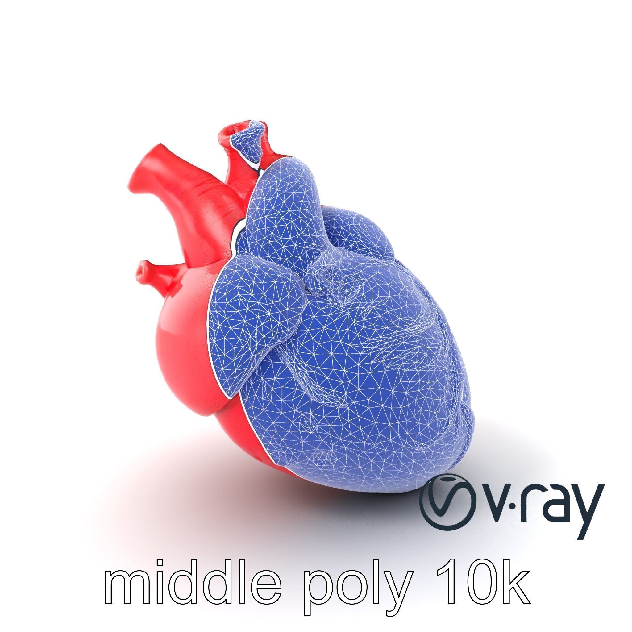 Stylized Glowing Heart Artistic model pack Low-poly 3D model_32