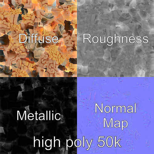 Realistic Human Brain Model Pack Low-poly 3D model