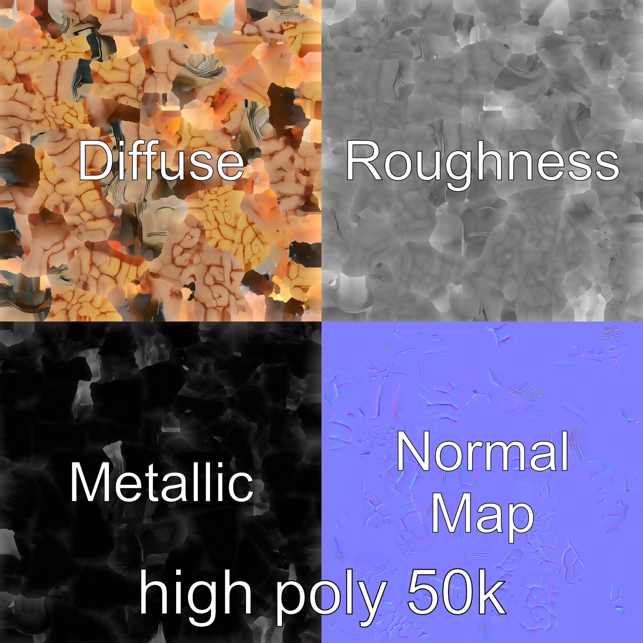 Realistic Human Brain Model Pack Low-poly 3D model_0