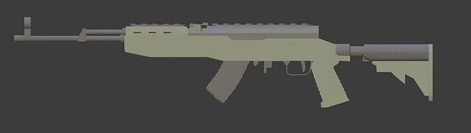 LOW - POLY SKS MODEL 3D model