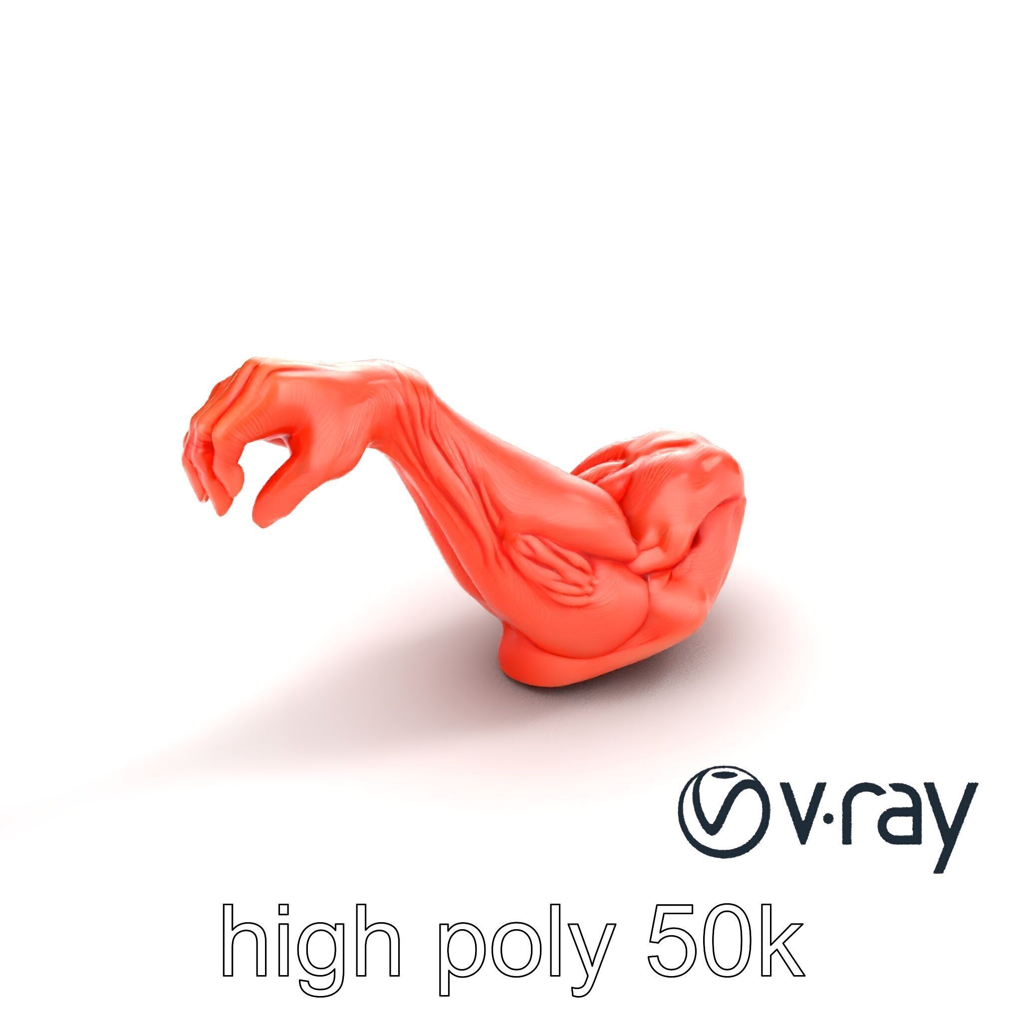 Surreal Muscle Fiber Dynamic Pose model pack Low-poly 3D model_8