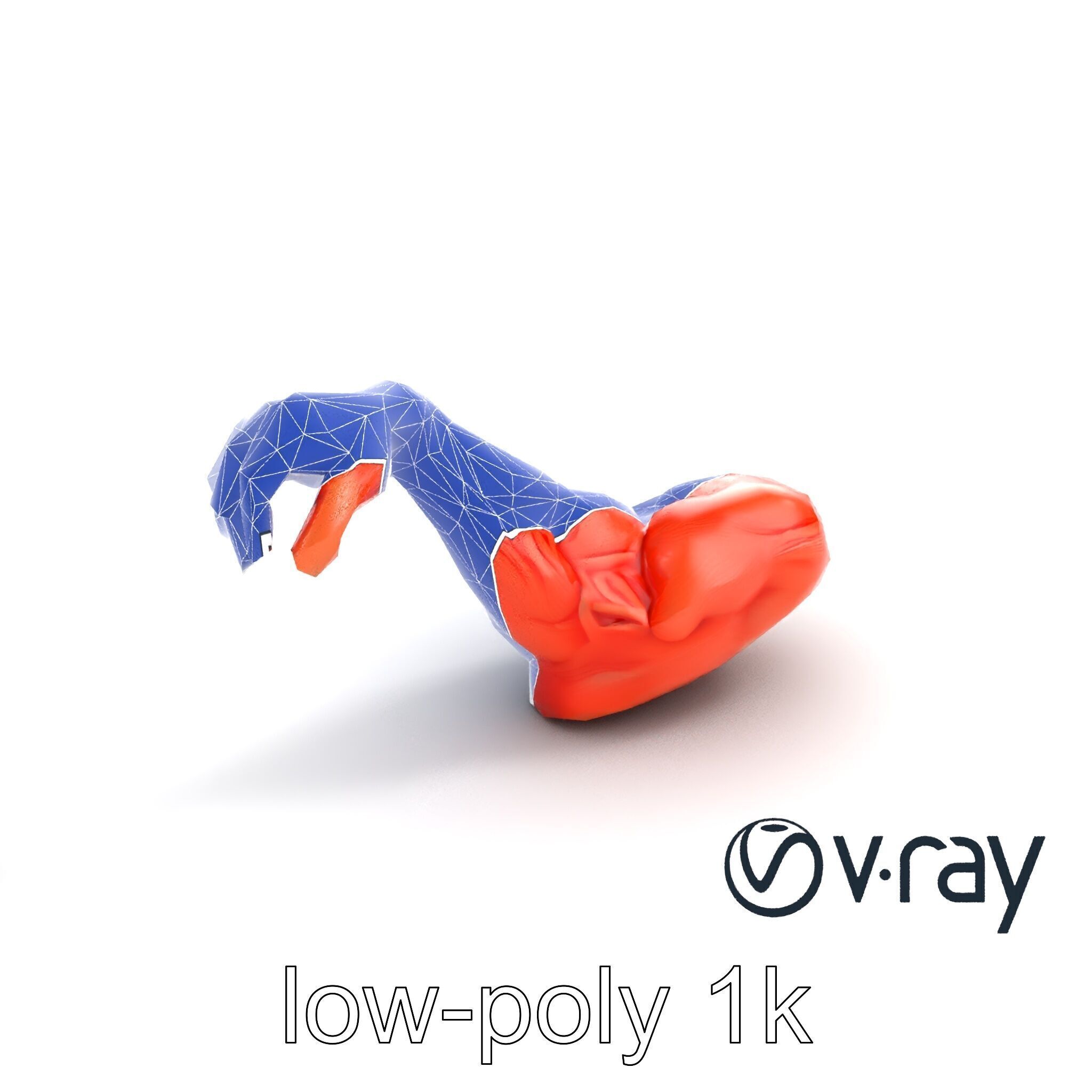 Surreal Muscle Fiber Dynamic Pose model pack Low-poly 3D model_13