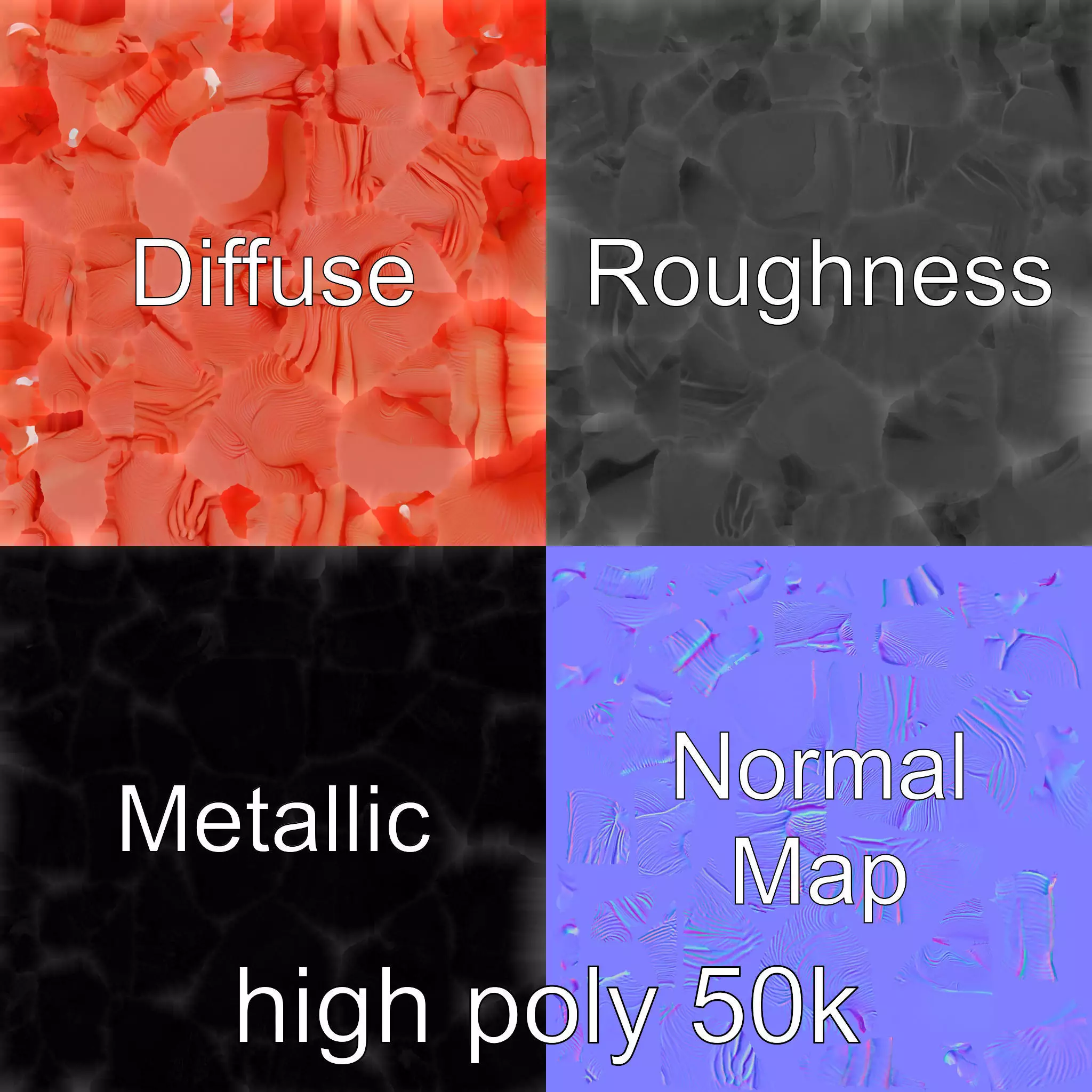 Surreal Muscle Fiber Dynamic Pose model pack Low-poly 3D model_0