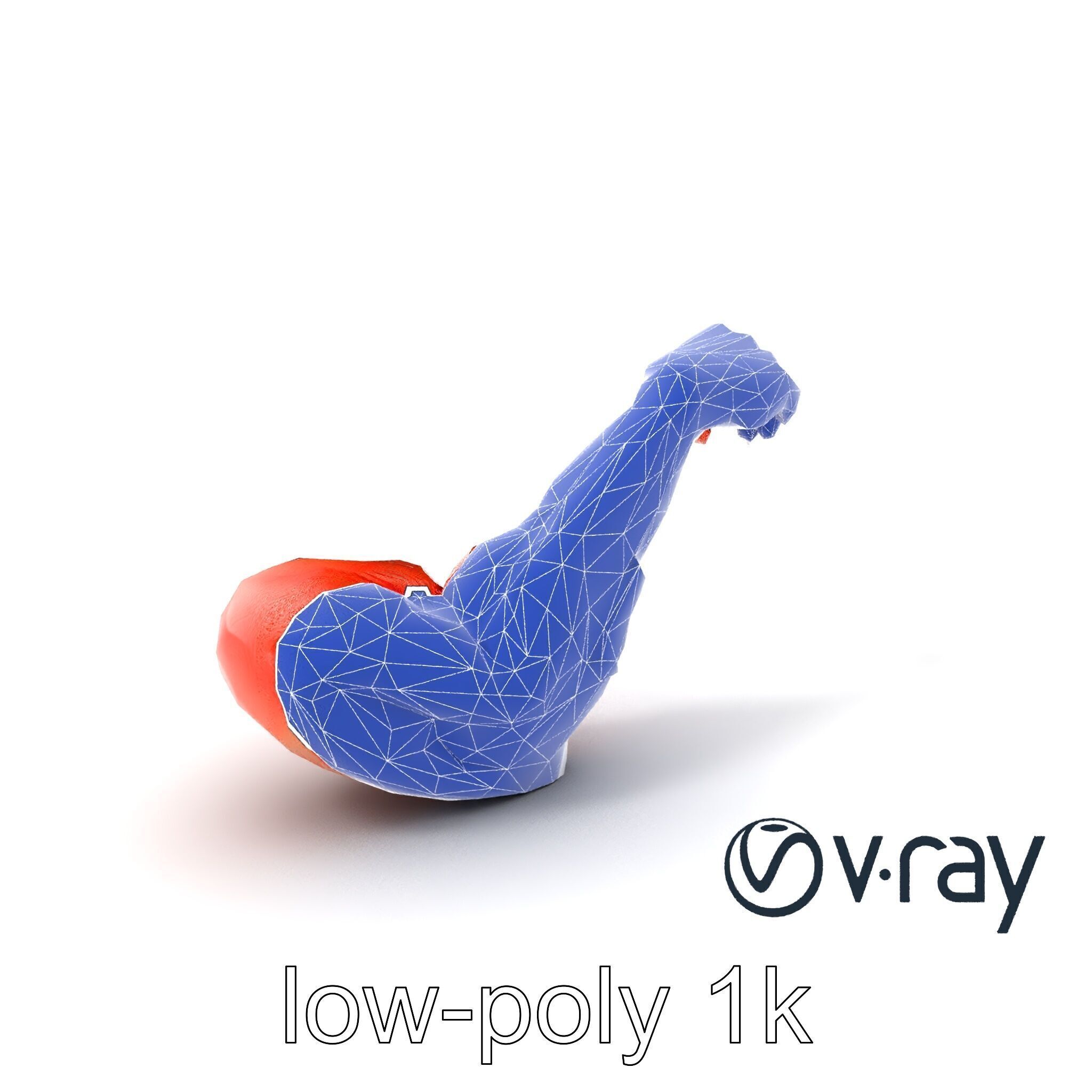 Surreal Muscle Fiber Dynamic Pose model pack Low-poly 3D model_16