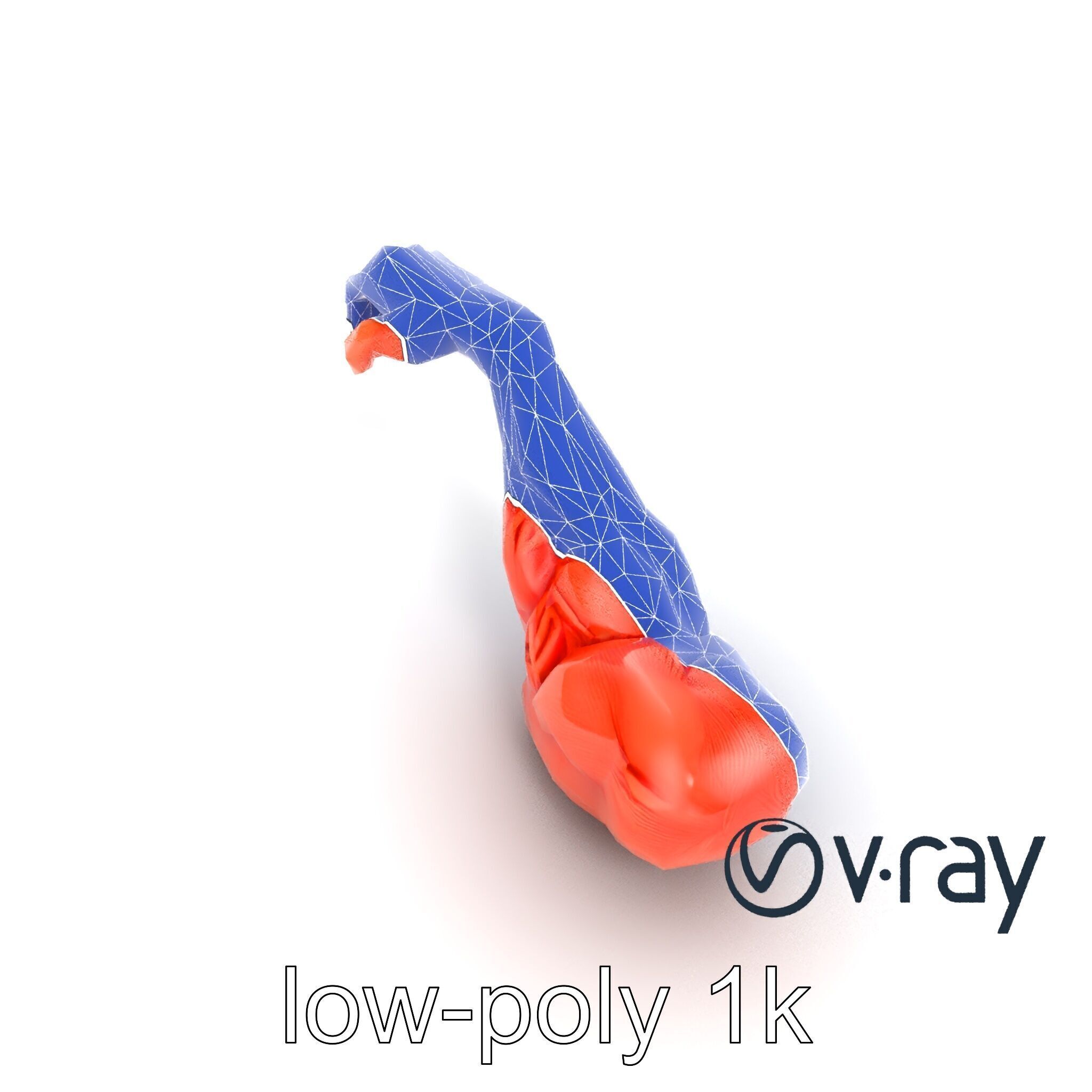 Surreal Muscle Fiber Dynamic Pose model pack Low-poly 3D model_30