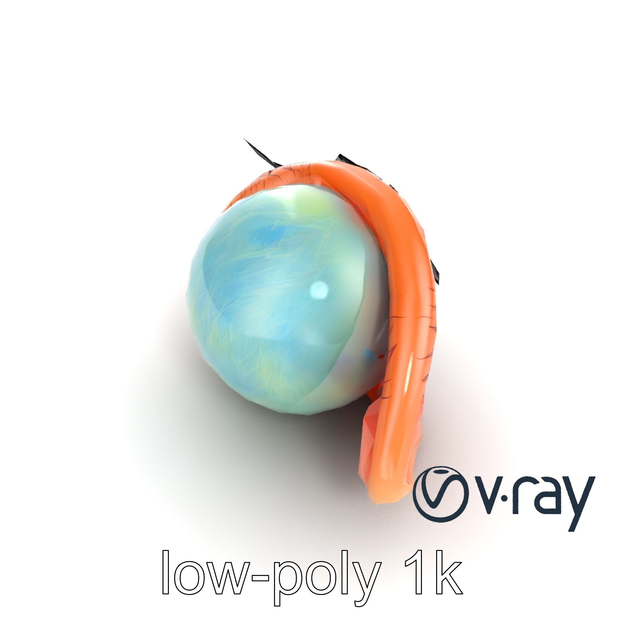 Realistic Human Eye Model Pack with Detailed Iris Low-poly 3D model_13
