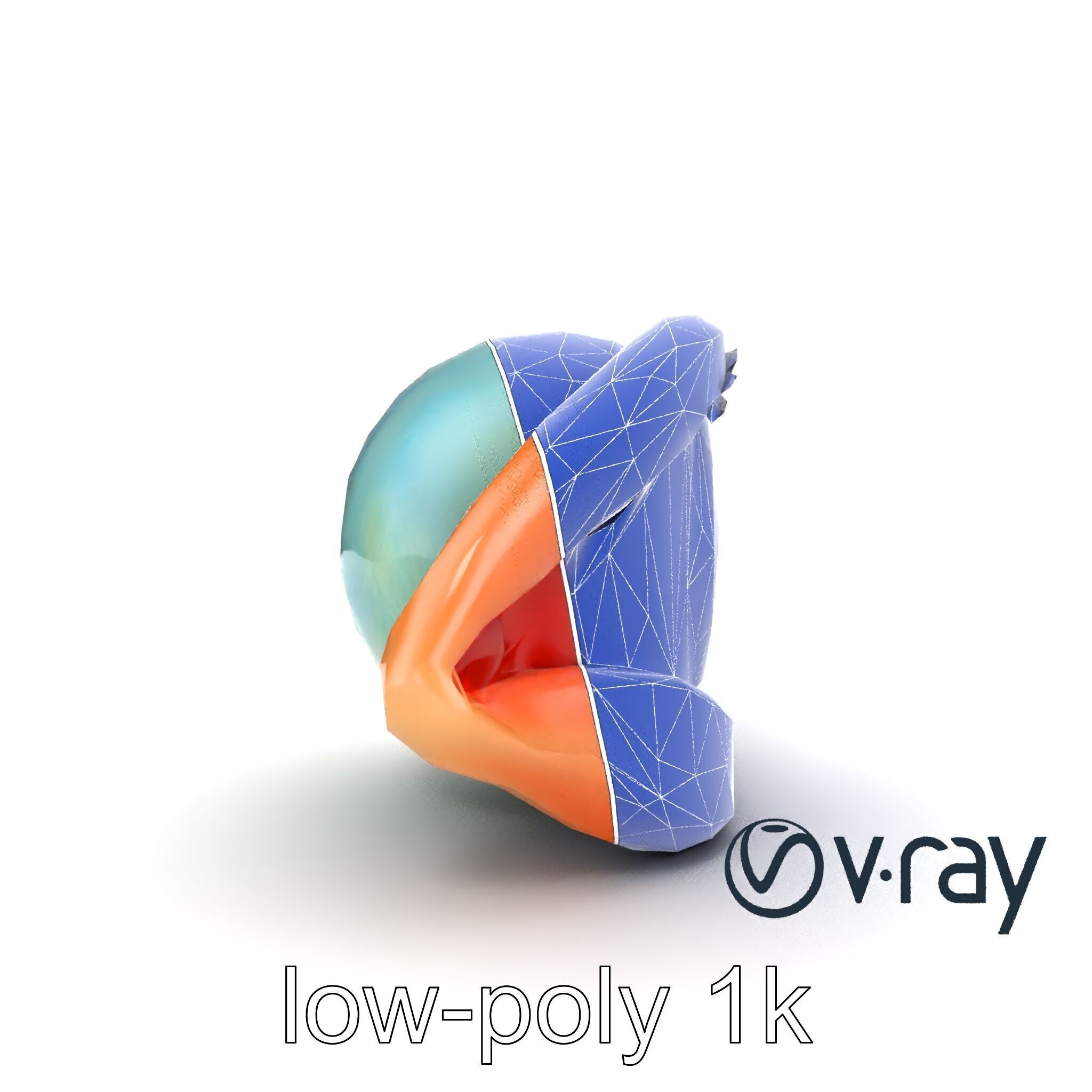 Realistic Human Eye Model Pack with Detailed Iris Low-poly 3D model_23