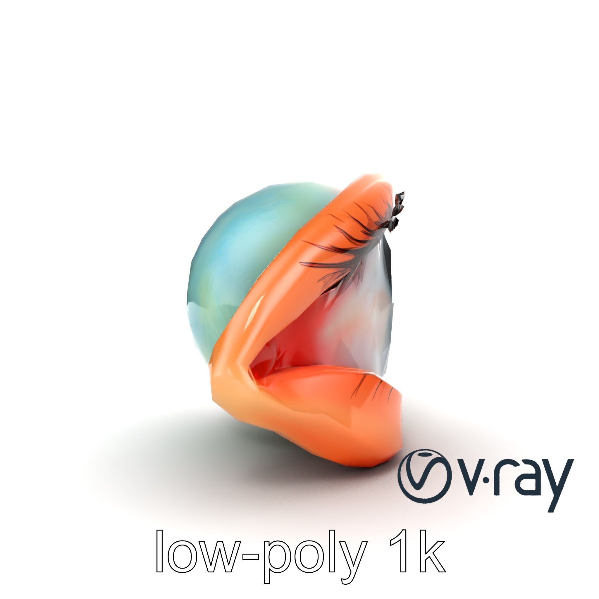 Realistic Human Eye Model Pack with Detailed Iris Low-poly 3D model_14