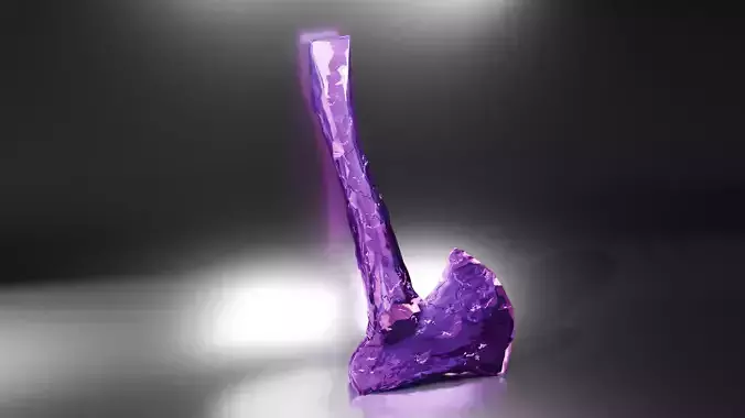 Low-Poly crystal axe