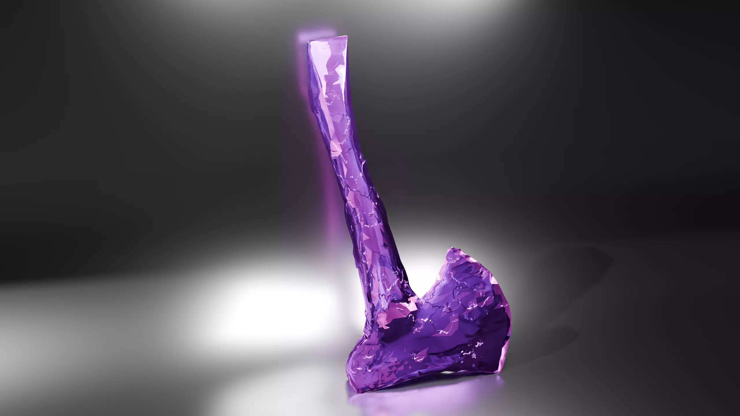 Low-Poly crystal axe Free low-poly 3D model