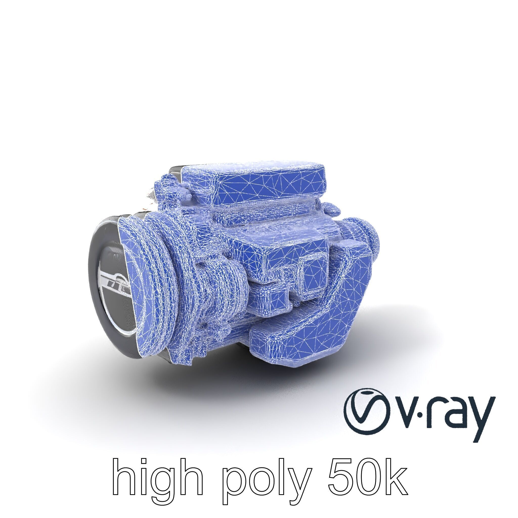 Hybrid Engine Digital Interface Model Pack Low-poly 3D model_8