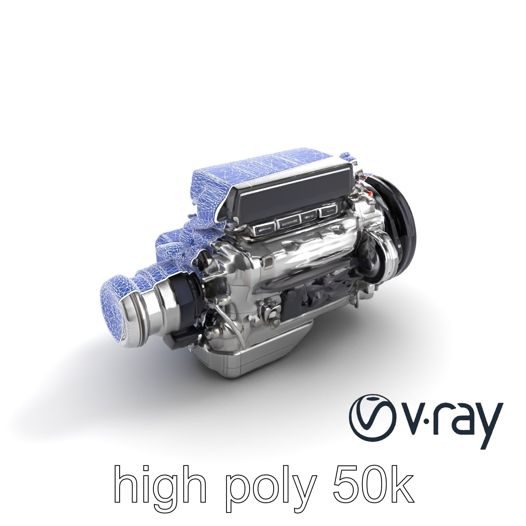 Hybrid Engine Digital Interface Model Pack Low-poly 3D model_16